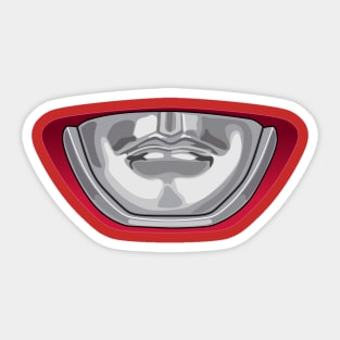 Red Ranger Helmet Face Mask Sticker